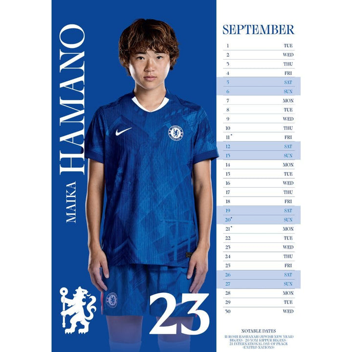 Chelsea Womens FC A3 Calendar 2026