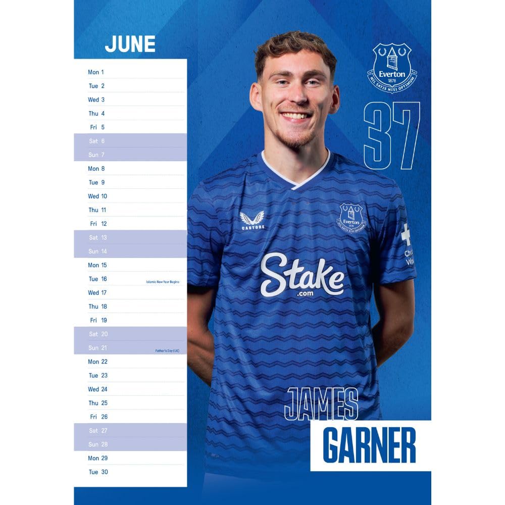 Everton FC A3 Calendar 2026