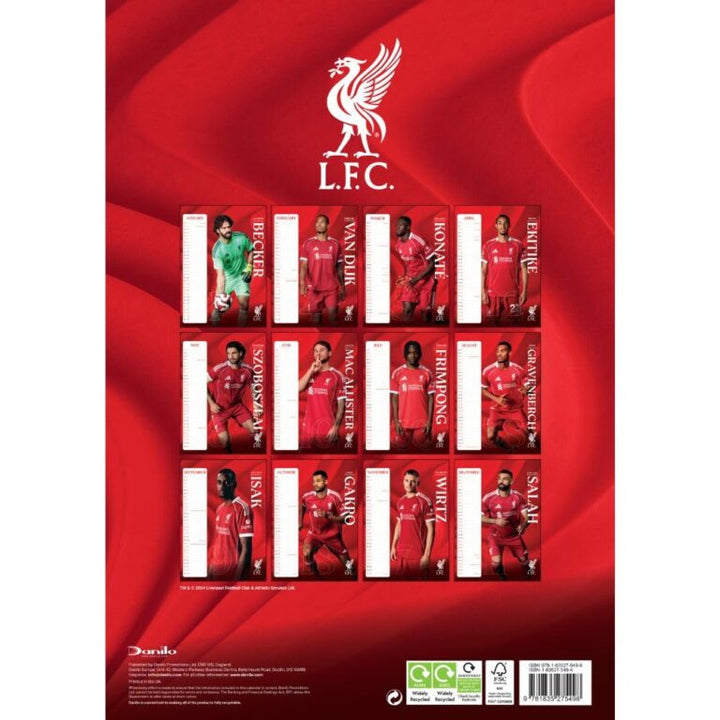 Liverpool FC A3 Calendar 2026