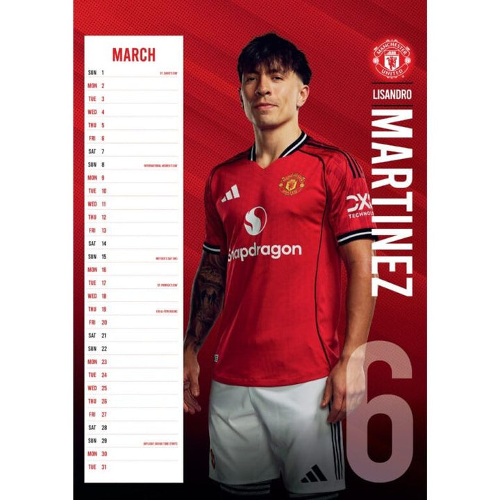 Manchester United FC A3 Calendar 2026