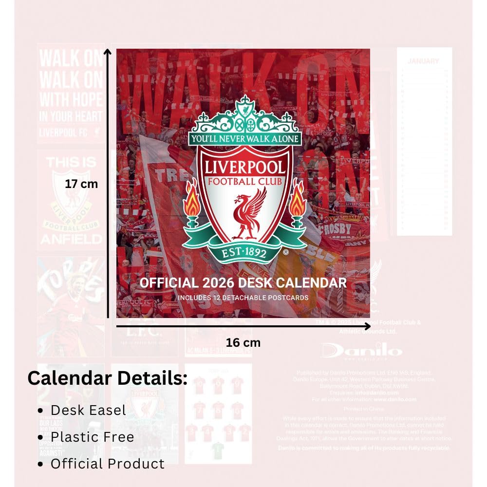 Liverpool 2026 Desktop Calendar