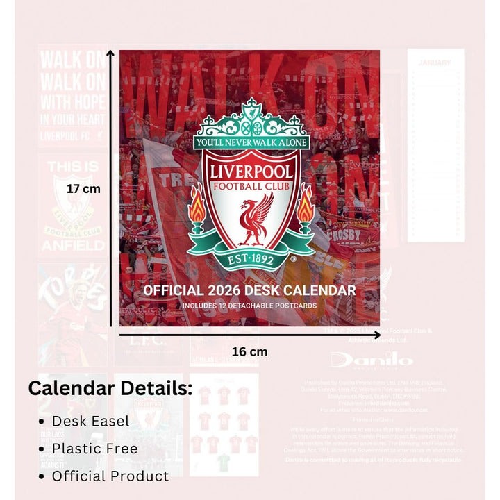 Liverpool 2026 Desktop Calendar