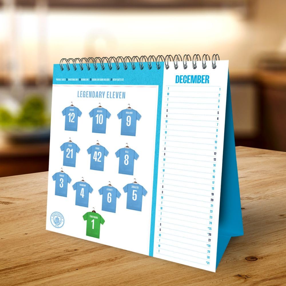 Manchester City 2026 Desktop Calendar