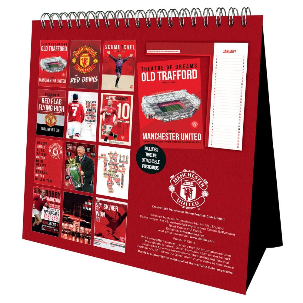 Manchester United 2026 Desktop Calendar