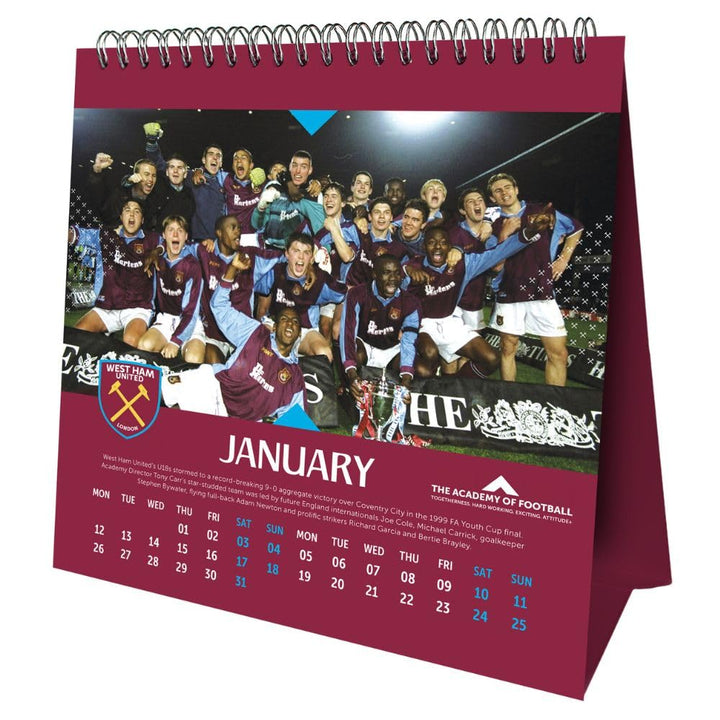 West Ham United 2026 Desktop Calendar