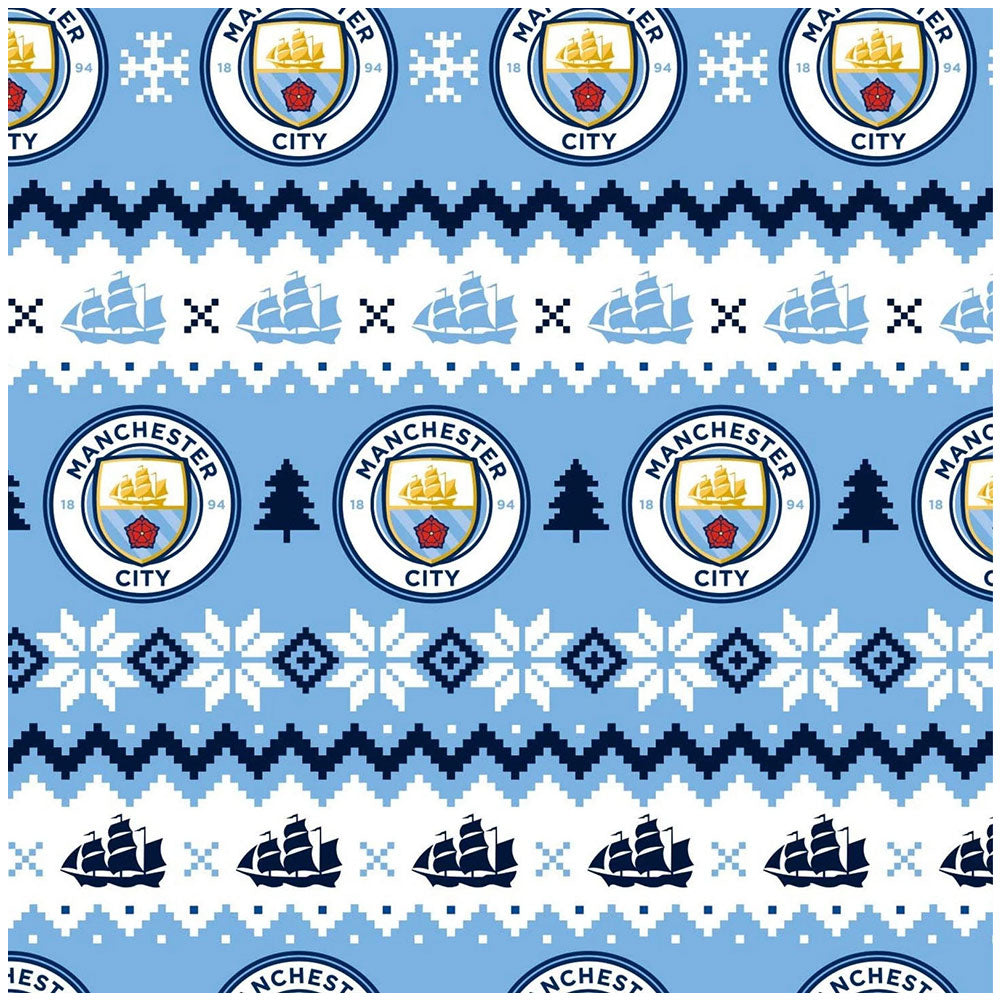 Manchester City FC Christmas Gift Wrap