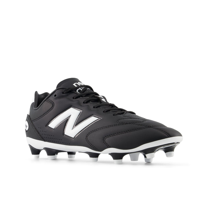 442 Pro Firm Ground Football Boot -  D Width - Black / White