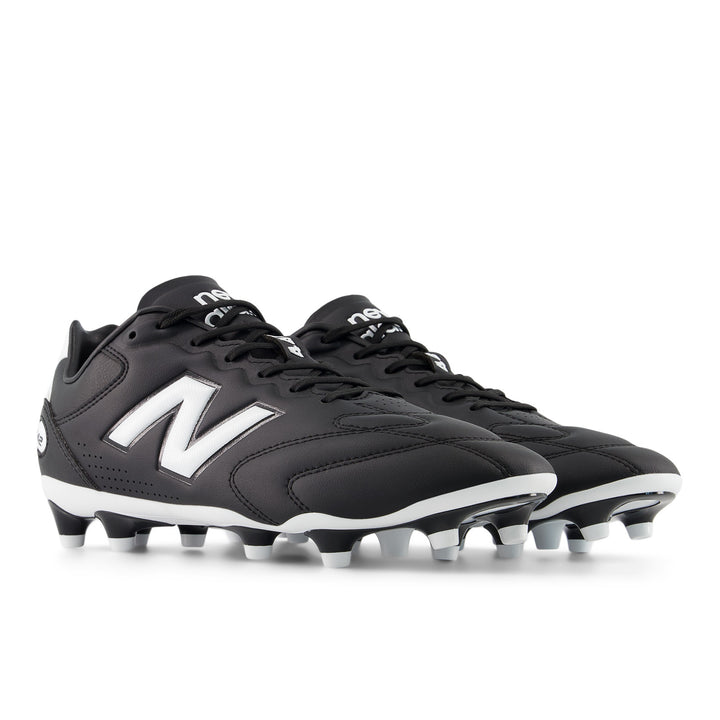 442 Pro Firm Ground Football Boot -  D Width - Black / White
