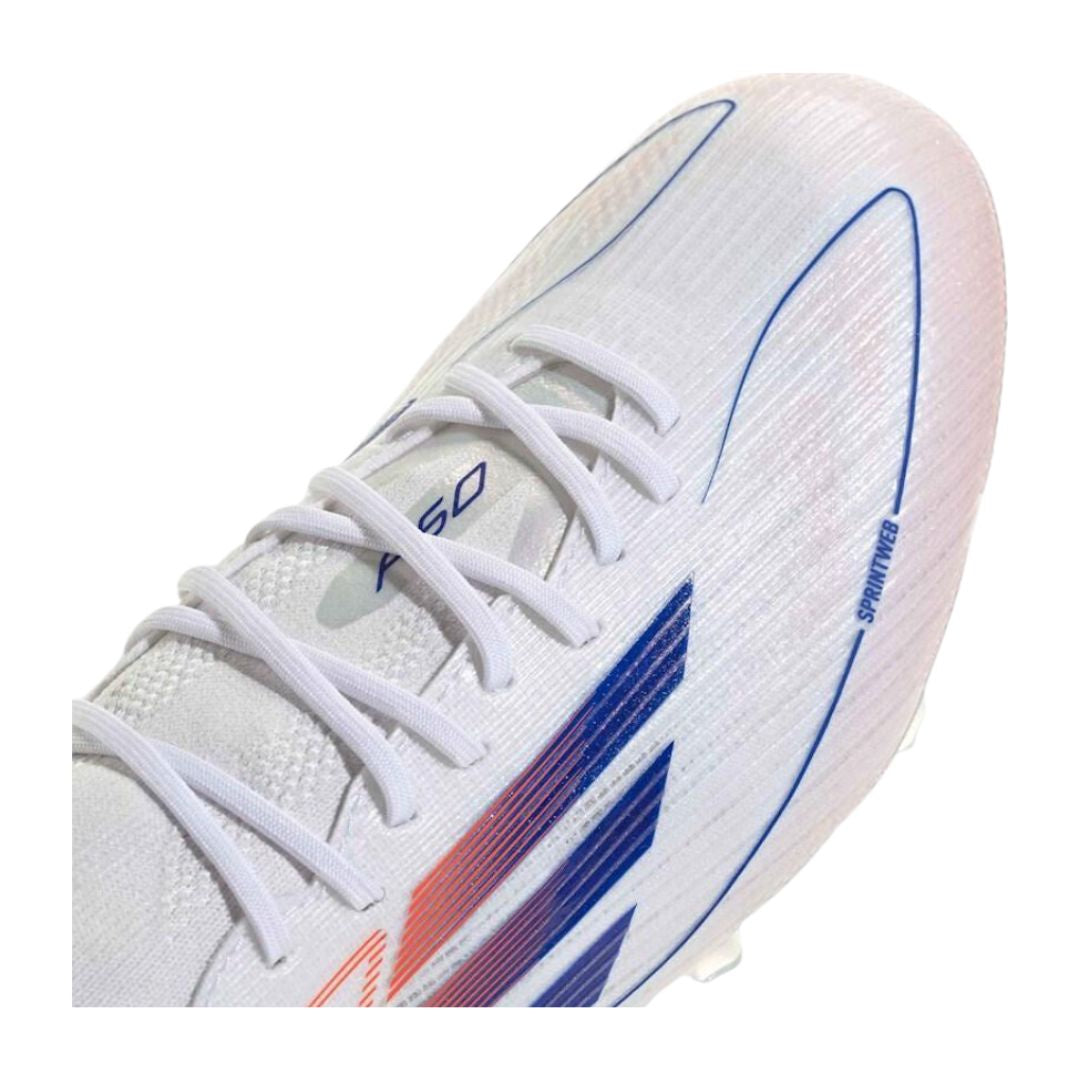 Adidas Womens F50 Elite Mid FG Football Boots Cloud White / Lucid Bl