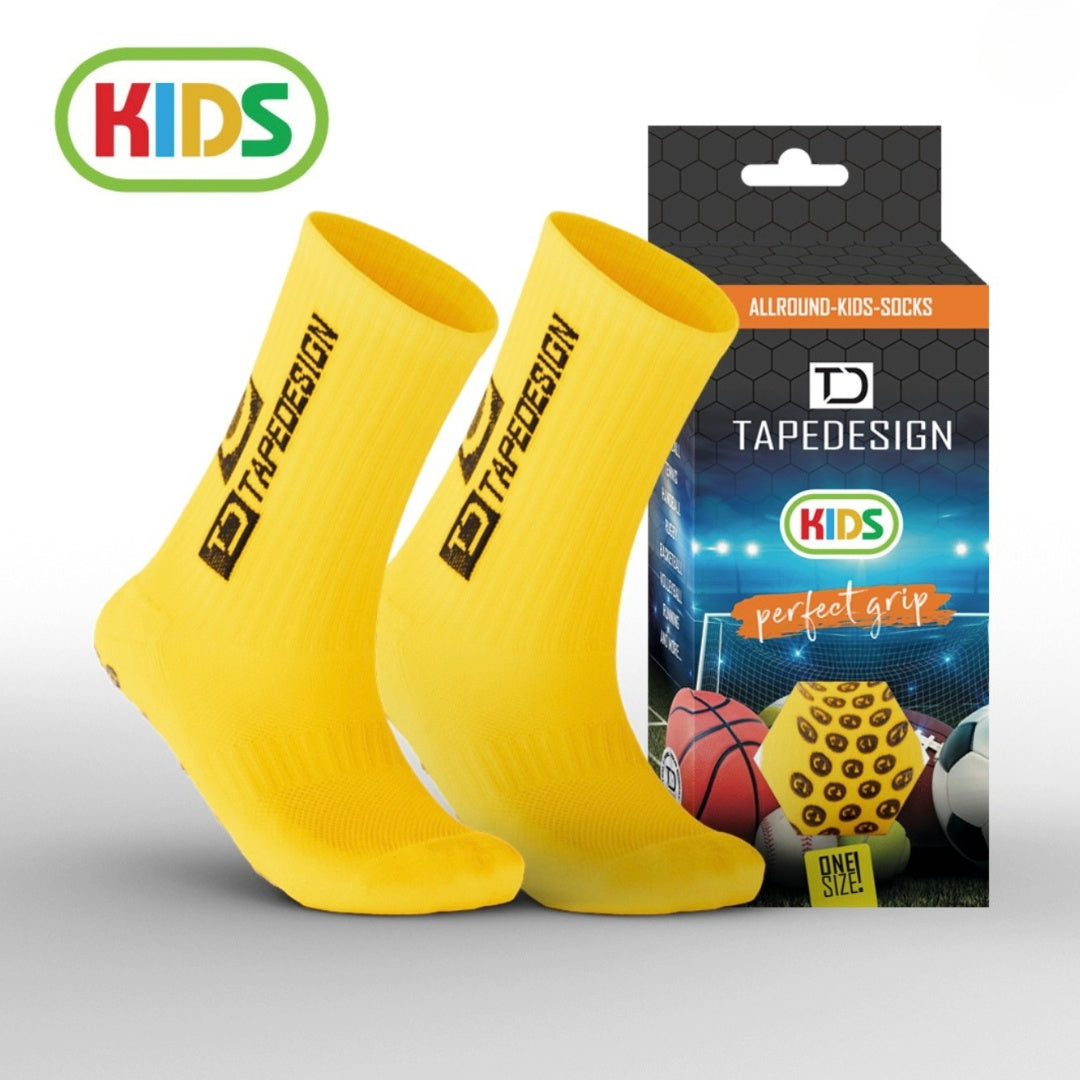 TapeDesign Kids Grip Socks - YELLOW