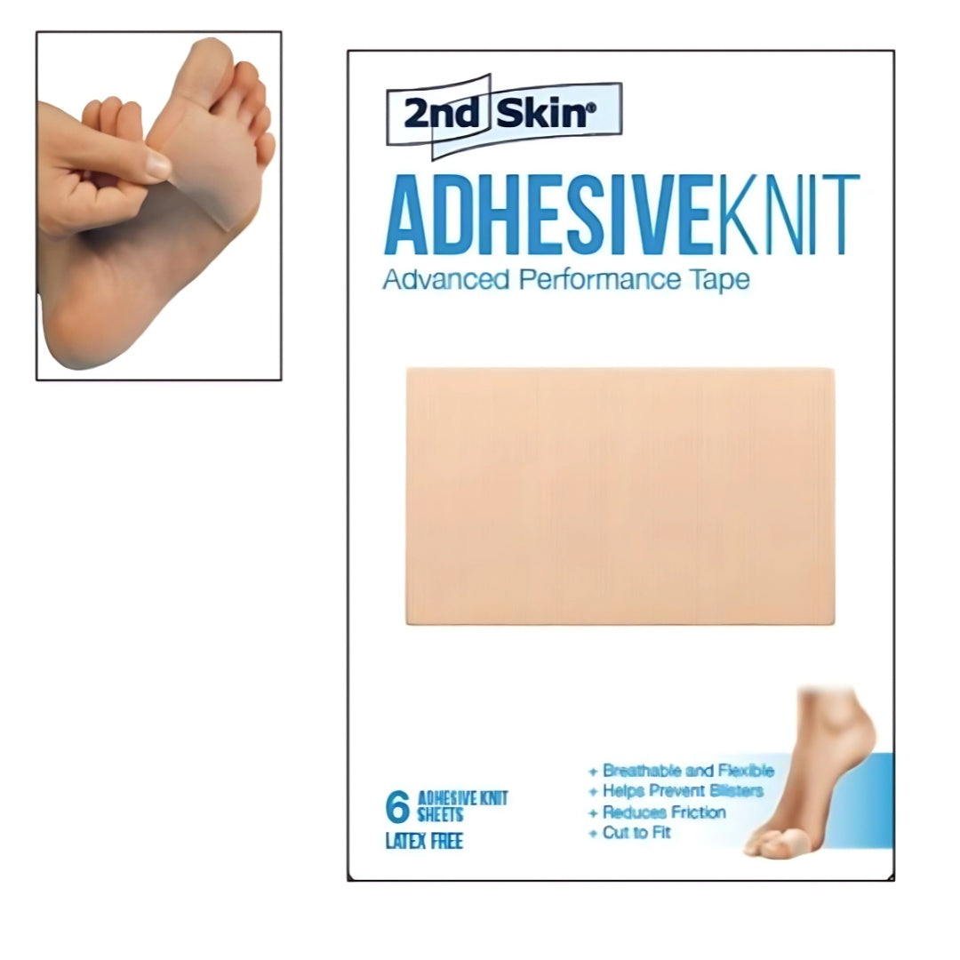 2nd Skin Sports Adhesive Knit 3"x5" 6 Sheets