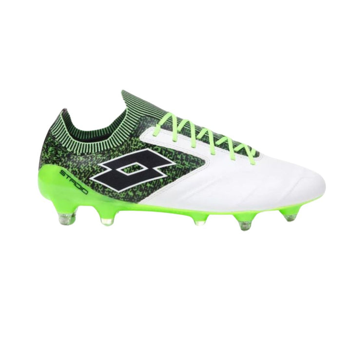 Lotto Stadio 100 II SGX Boots - WHITE/BLACK/SPRING GREEN