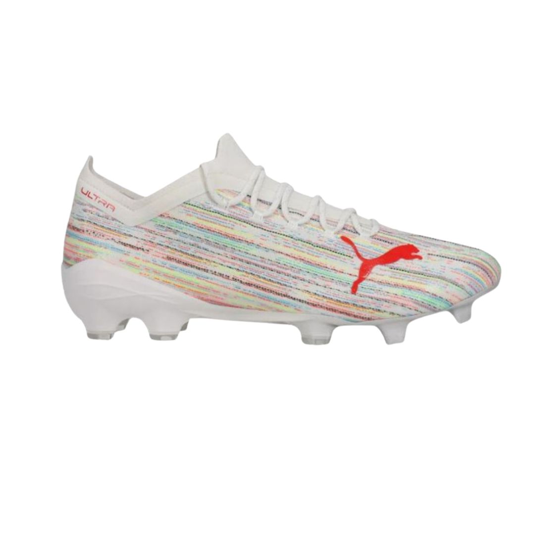 Puma Ultra 1.2 MxSG Boots - WHITE/RED BLAST/SILVER