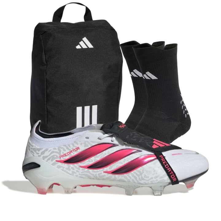 Adidas Predator Elite Fold-Over Tongue FG Boots – White / Solar Turbo / Black