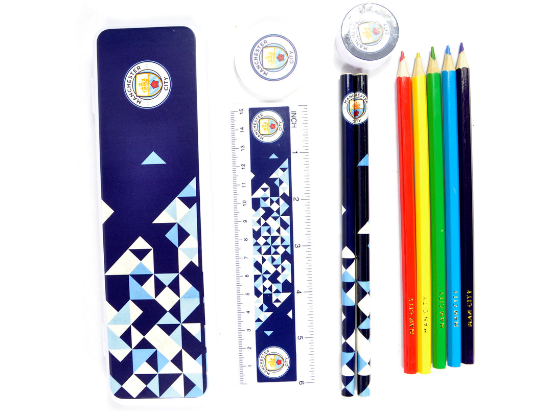 Man City FC Particle A4 Clear Bag Stationery Set