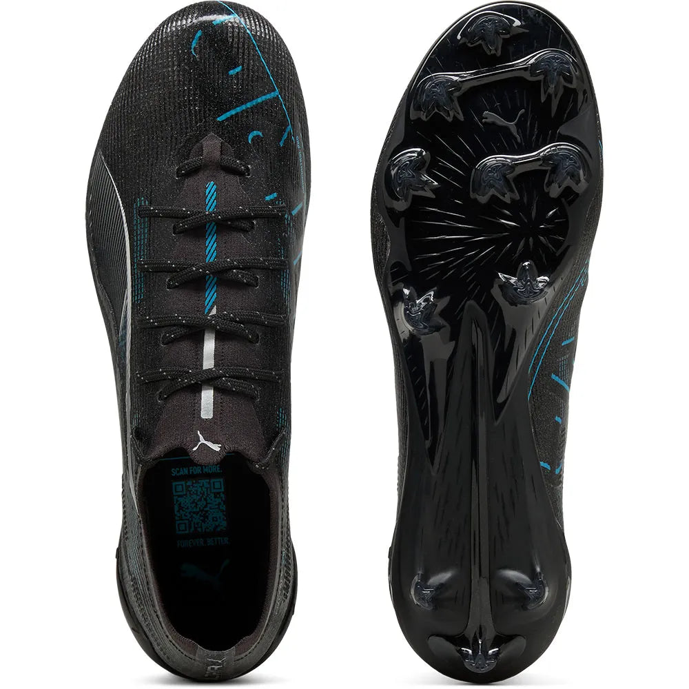 Puma Ultra 5 Ultimate FG - BLACK/SILVER/BRIGHT-AQUA